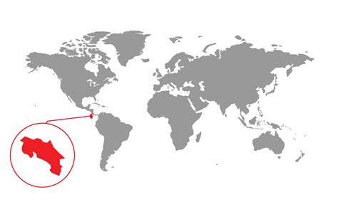 mapa de costa rica en el mundo